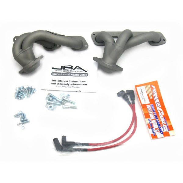 JBA Performance Exhaust 1528SJT 1 1/2" Header Shorty Stainless Steel 07-11 Jeep 3.8L Titanium Ceramic