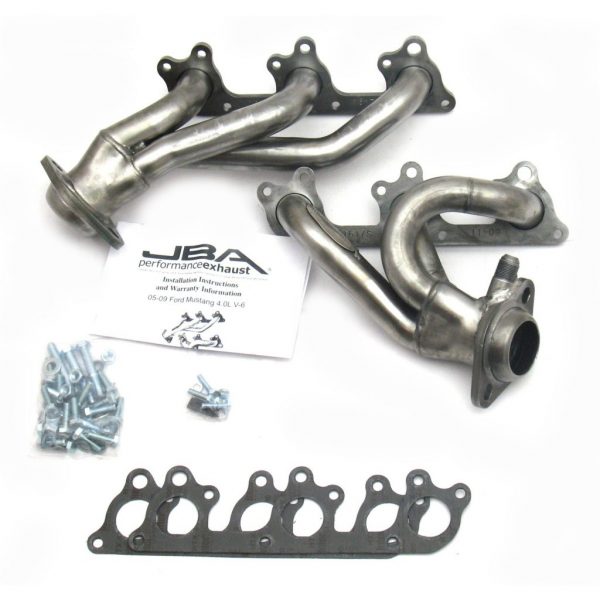 JBA Performance Exhaust 1617S 1 1/2" Header Shorty Stainless Steel 05-10 Mustang V6