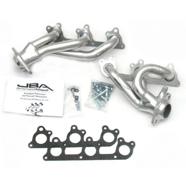 JBA Performance Exhaust 1617SJS 1 1/2" Header Shorty Stainless Steel 05-10 Mustang V6 Silver Ceramic