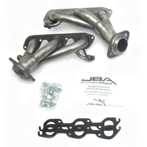 JBA Performance Exhaust 1619S-4 1 1/2" Header Shorty Stainless Steel 99-04 Mustang 3.8L