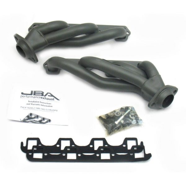 JBA Performance Exhaust 1624S-2JT 1 5/8" Header Shorty Stainless Steel 86-93 Mustang 5.0L Titanium Ceramic