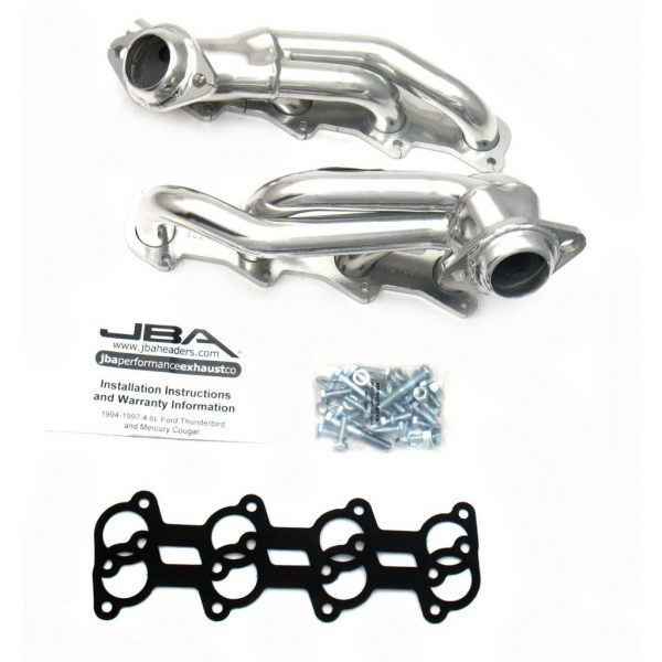 JBA Performance Exhaust 1626SJS 1 1/2" Header Shorty Stainless Steel 94-97 Thunderbird/Cougar 4.6L Silver Ceramic