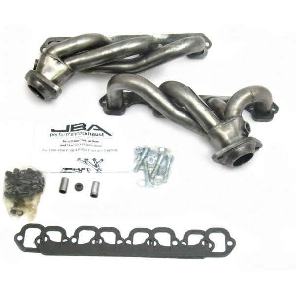 JBA Performance Exhaust 1627S-1 1 1/2" Header Shorty Stainless Steel 86 and 96 Ford Truck 5.0L